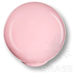 626RS Ручка кнопка детская коллекция , выполнена в форме шара, цвет розовый глянцевый